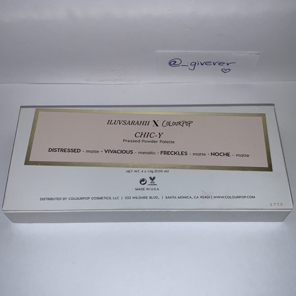 CHIC-Y ILUVSARAHII Colourpop 4 Pan Palette - Picture 6 of 10